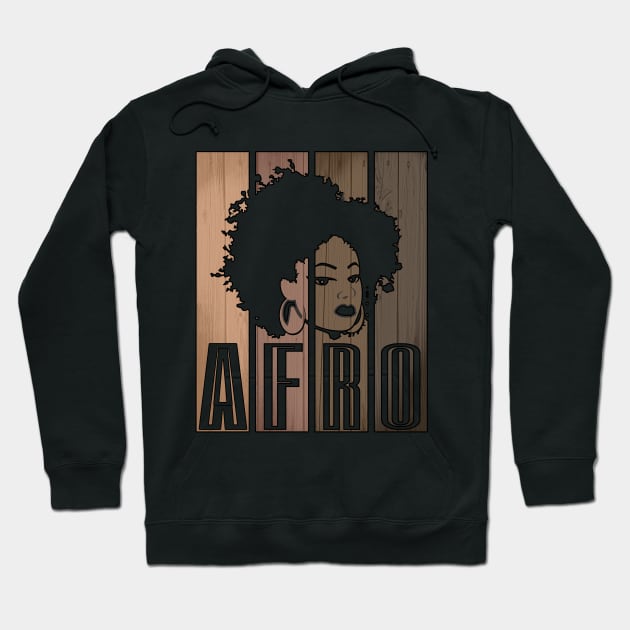 Strong Black Afro Girl African American Melanin Afro Queen Gift Hoodie by HypeProjecT